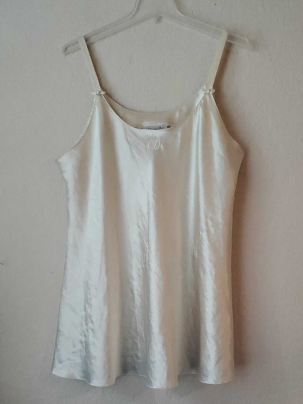 Christian Dior Vintage Ivory Satin Slip Nightgown Lingerie Plus Size 2X 3X